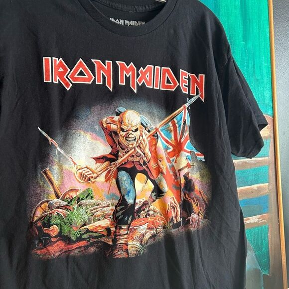 Iron Maiden The Trooper T Shirt Mens Rock Music Classic Band Tee New Black Large - Picture 4 of 12